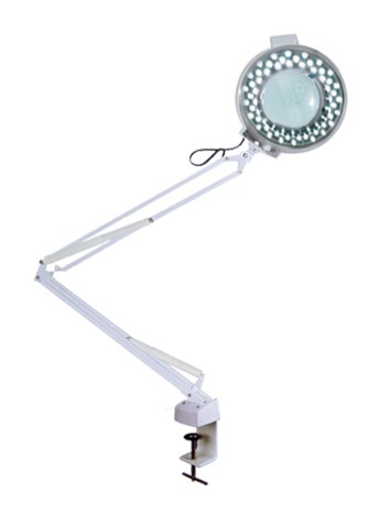 Round 5X Diapter Tabletop Magnifying Lamp with LED
