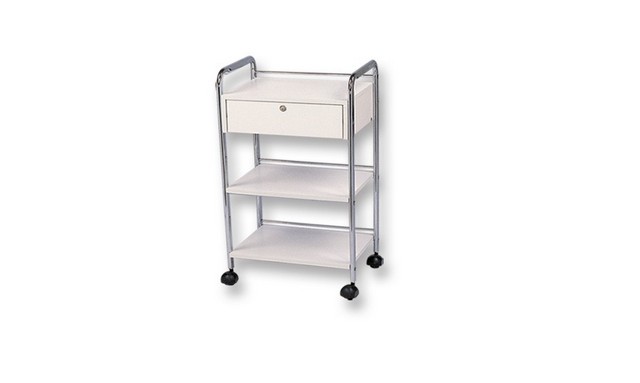 Wood Cart with 1 Drawer