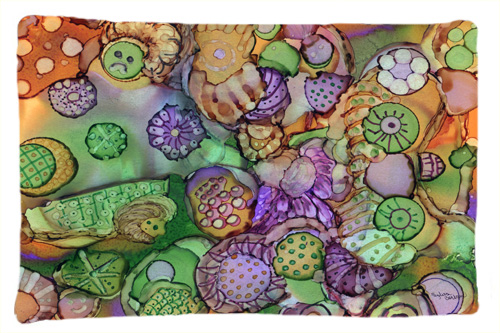 Abstract in Purple Green & Orange Fabric Standard Pillowcase