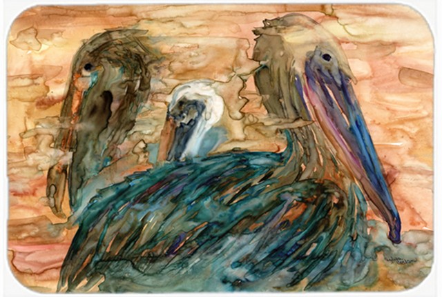Picture of Carolines Treasures 8977LCB Abstract Pelicans Glass Cutting Board- Large