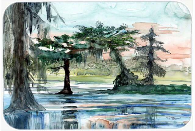 Picture of Carolines Treasures 8985LCB In the Swamp Glass Cutting Board- Large