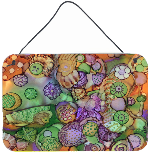 Abstract in Purple Green & Orange Wall or Door Hanging Prints