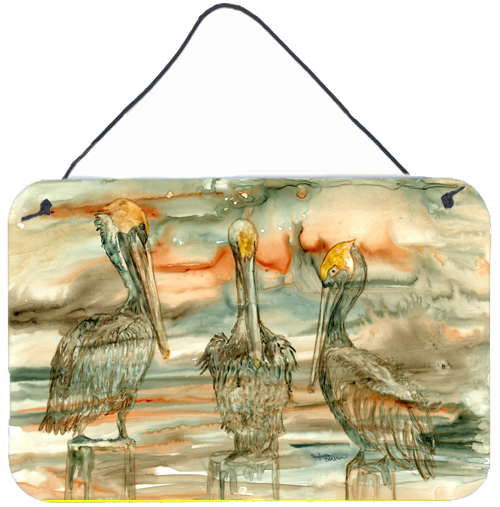 Pelicans on their perch Abstract Wall or Door Hanging Prints