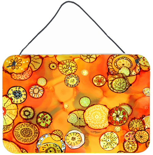 Abstract Flowers in Oranges & Yellows Wall or Door Hanging Prints