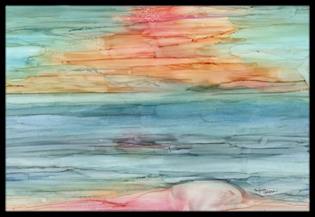 Abstract Rainbow Indoor or Outdoor Mat- 24 x 36 in.