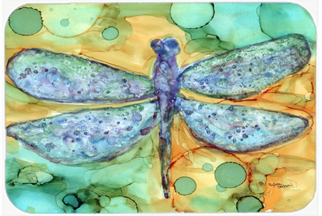 Picture of Carolines Treasures 8967LCB Abstract Dragonfly Glass Cutting Board- Large