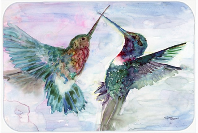 Picture of Carolines Treasures 8968LCB Hummingbird Combat Glass Cutting Board- Large