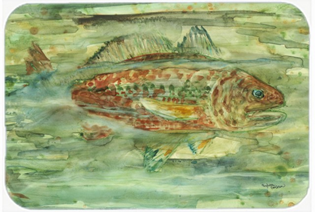 Abstract Red Fish Mouse Pad, Hot Pad or Trivet