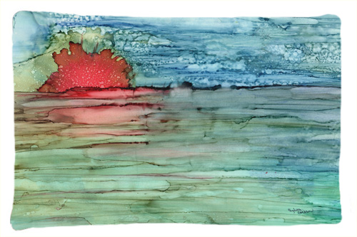 Abstract Sunset on the Water Fabric Standard Pillowcase