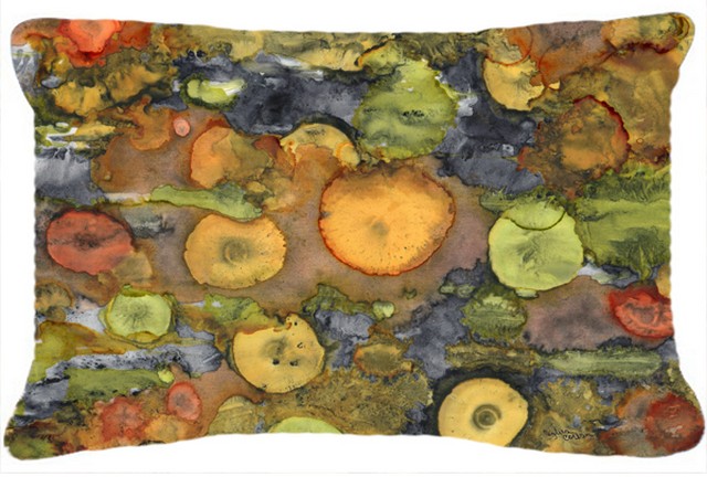 Abstract with Mother Earth Fabric Decorative Pillow