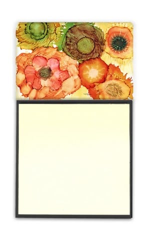 Abstract Flowers Blossoms Sticky Note Holder