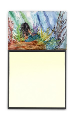 Black Haired Mermaid Water Fantasy Sticky Note Holder