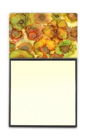 Abstract Flowers in Yellows & Oranges Sticky Note Holder