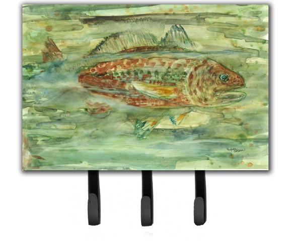 8960TH68 Abstract Red Fish Leash or Key Holder