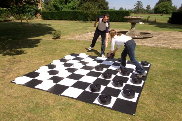 Picture of Garden Games CE611-M Giant Checkers Set with Mat