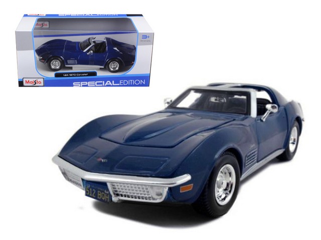 Maisto  1970 Chevrolet Corvette Blue 1-24 Diecast Model Car -  Maisto International Inc, MA94132
