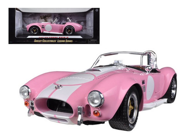 SC114 1965 Shelby Cobra 427 S & C Pink with Printed Carroll Shelby Signature On The Trunk 1-18 Diecast Car Model -  SHELBY COLLECTIBLES