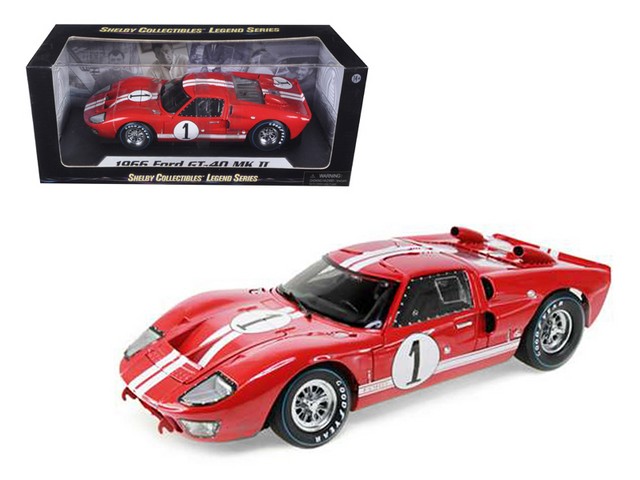 SC407 1966 Ford GT-40 MK 2 Red No.1 1-18 Diecast Model Car