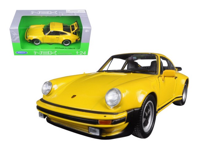 24043y 1974 Porsche 911 Turbo 3.0 Yellow 1-24 Diecast Model Car -  WELLY