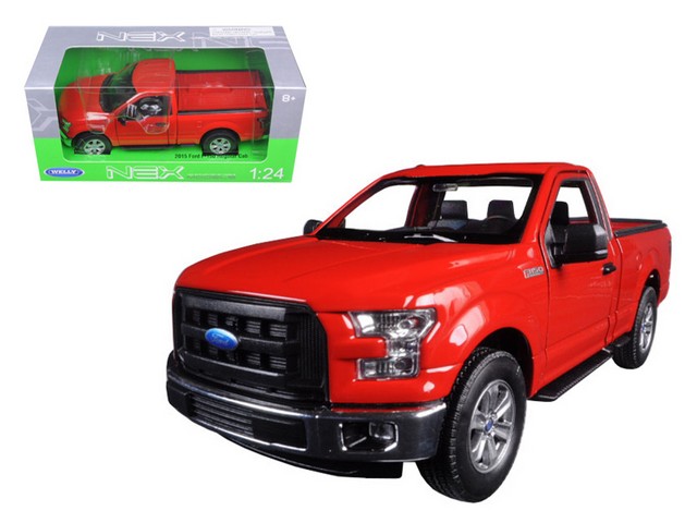 24063r 2015 Ford F-150 Pickup Truck Regular Cab Red 1-24 Diecast Model -  WELLY