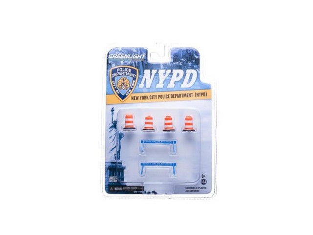 13068 NYPD Accessory Pack 6 Piece Set Series 1 for 1-64 Model Cars