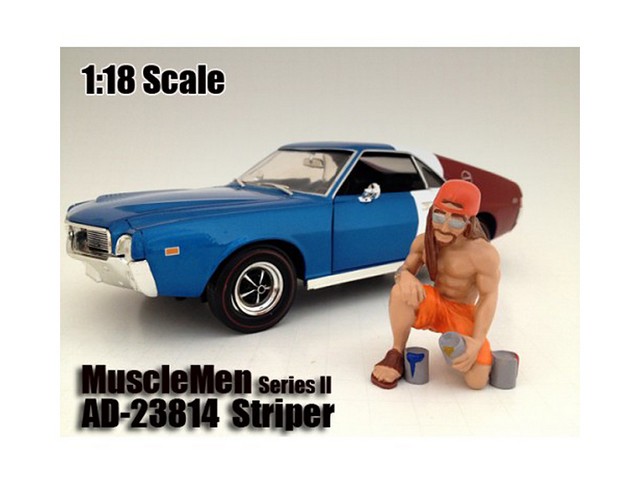 Picture of American Diorama 23814 Musclemen Striper Figure for 1-18 Scale Models Car