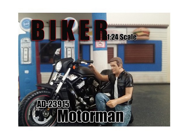 Picture of American Diorama 23915 Biker Motorman Figure for 1-24 Scale Models