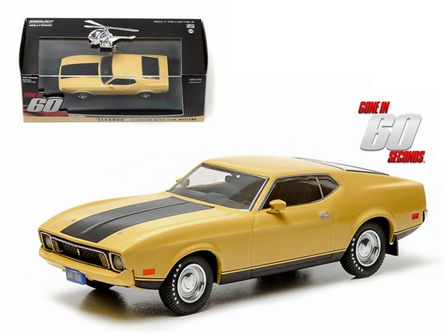 1973 Ford Mustang Mach 1 Yellow Eleanor Gone in Sixty Seconds Movie 1974 1-43 Diecast Model Car -  GreenLight, GR95009
