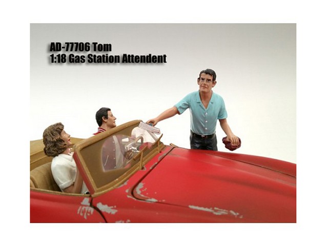 Picture of American Diorama 77706 Gas Station Attendant Tom Figure for 1-18 Diecast Model Cars
