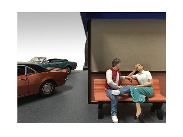 Picture of American Diorama 23887-23888 Sitting Figures Adam & Kristan 2 Piece Set for 1-18 Scale Models
