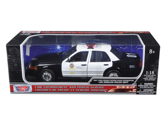 Picture of Motormax 73539 2001 Ford Crown Victoria Los Angeles Police Department LAPD Car 1-18 Diecast Car Model