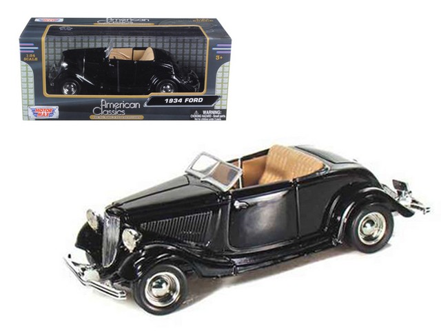 73218bk 1934 Ford Coupe Convertible Black 1-24 Diecast Model Car -  MOTORMAX