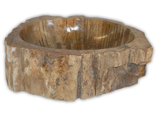 EB-S028PW-P Natural Stone Sink- Petrified Wood