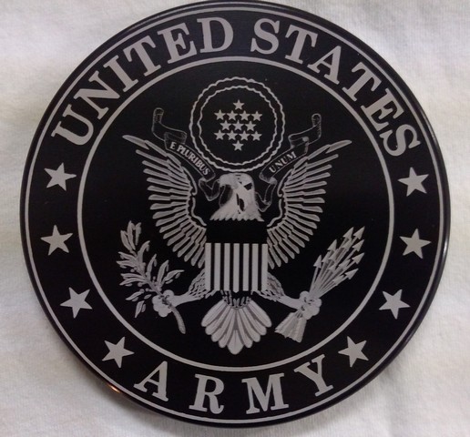 Picture of Helm 4 in. Round Billet Aluminum Trailer Hitch Cover - United States Army