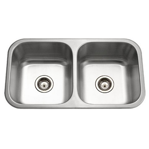 MD-3109-1 Medallion Classic Series Undermount Stainless Steel 50 - 50 Double Bowl Kitchen Sink -  Houzer