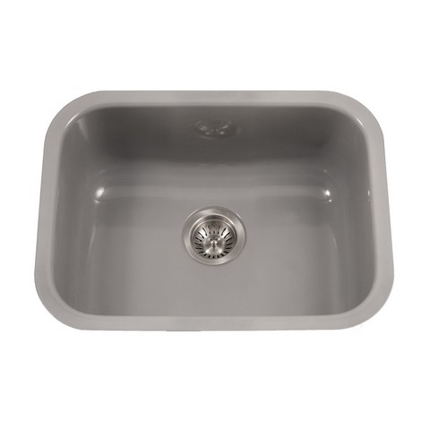Porcela Series Porcelain Enamel Steel Undermount Single Bowl Kitchen Sink- Slate -  FinalCut, FI2989792