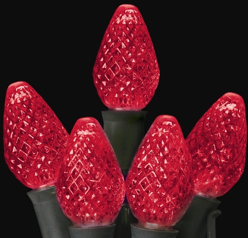 Kellogg Plastics 0.75 in. Holiday & Christmas Indoor & Outdoor C7 Base LED- Red