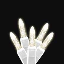 Kellogg Plastics  Holiday LED Lights - Warm White - 7.5 ft - 70 Bulbs - Energy Efficient