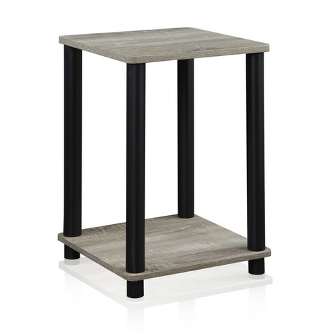 99130 Turn-N-Tube End Table- French Oak Grey & Black
