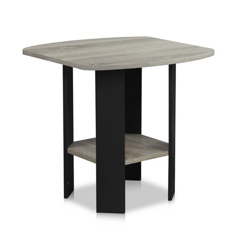 Simple Design End-Side Table- Oak Grey & Black - 19.6 x 20 x 20 in.