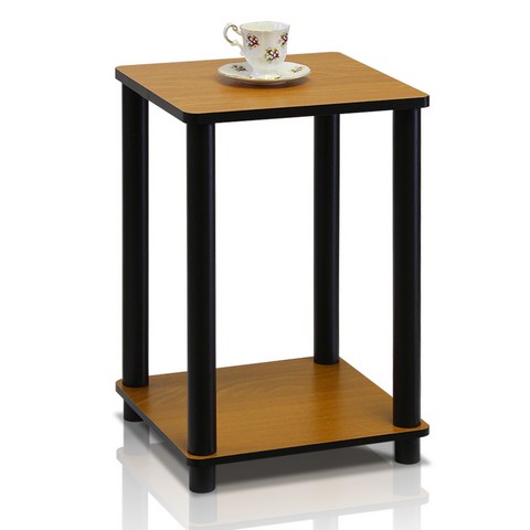 Turn-N-Tube End Table, Light Cherry & Black - 20 x 13.4 x 13.4 in.