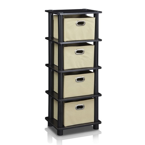LACi 4-Bins System Rack- Espresso - 28.8 x 11.3 x 7.7 in.