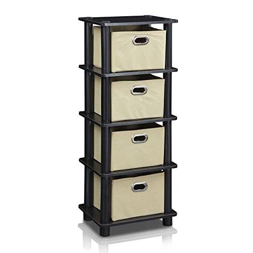 LACi 4-Bins System Rack- Oak - 28.8 x 11.3 x 7.7 in.
