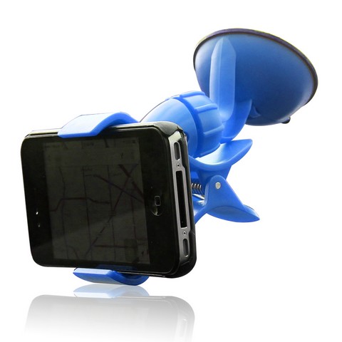 Picture of Furinno Easy Mount Suction Universal Car Phone Mount Holder- Blue - 2 x 1 x 2 in.