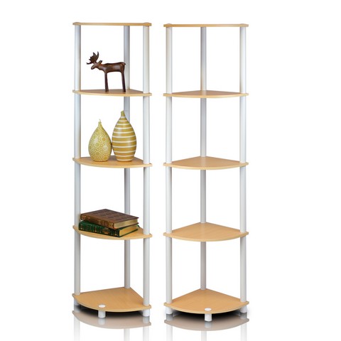 5-Tier Corner Multipurpose Display Shelves - Blue - Set of 2