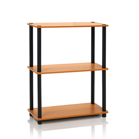 Turn-N-Tube 3-Tier Compact Multipurpose Shelf Display Rack, Light Cherry - 11.6 x 23.6 x 29.6 in.