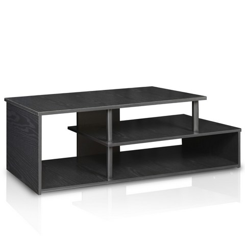 Econ Low Rise TV Stand, Black Wood - 15 x 48.7 x 14.6 in.