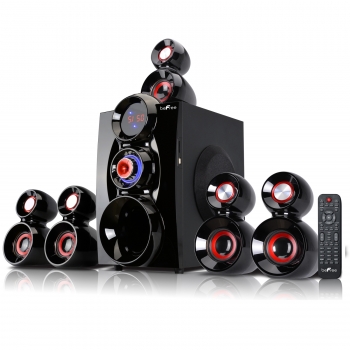5.1 Channel Surround Sound Bluetooth Speaker System with 6.5 in. Amplifier, Red -  Cb distributing, ST1594375