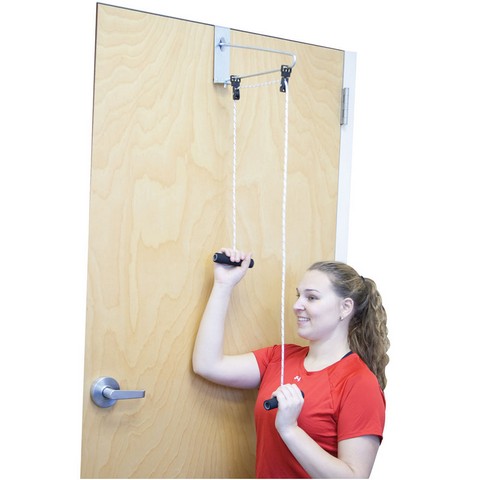 Picture of Fabrication Enterprises FAB487 Overdoor Pulley Exercisor Double Pulley with Bracket