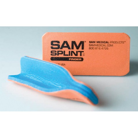 Picture of SAM Medical SAMSP1213 1.8 x 3.75 in. Sam Finger Splint&#44; Orange & Blue - 10 per Pack